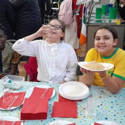 It was also lovely to see our families cooking and sharing food together after school