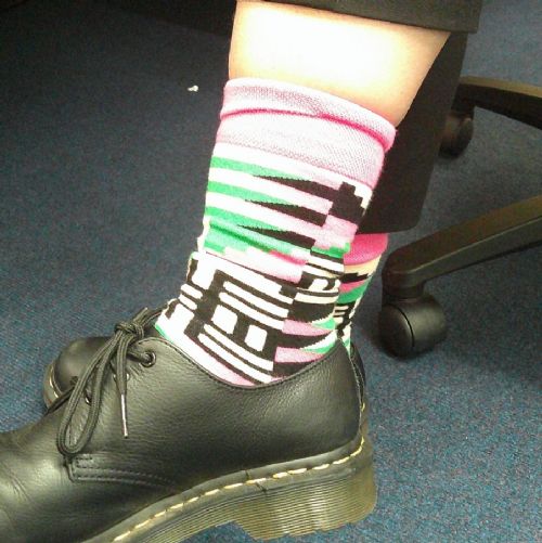 A selection of bright socks
